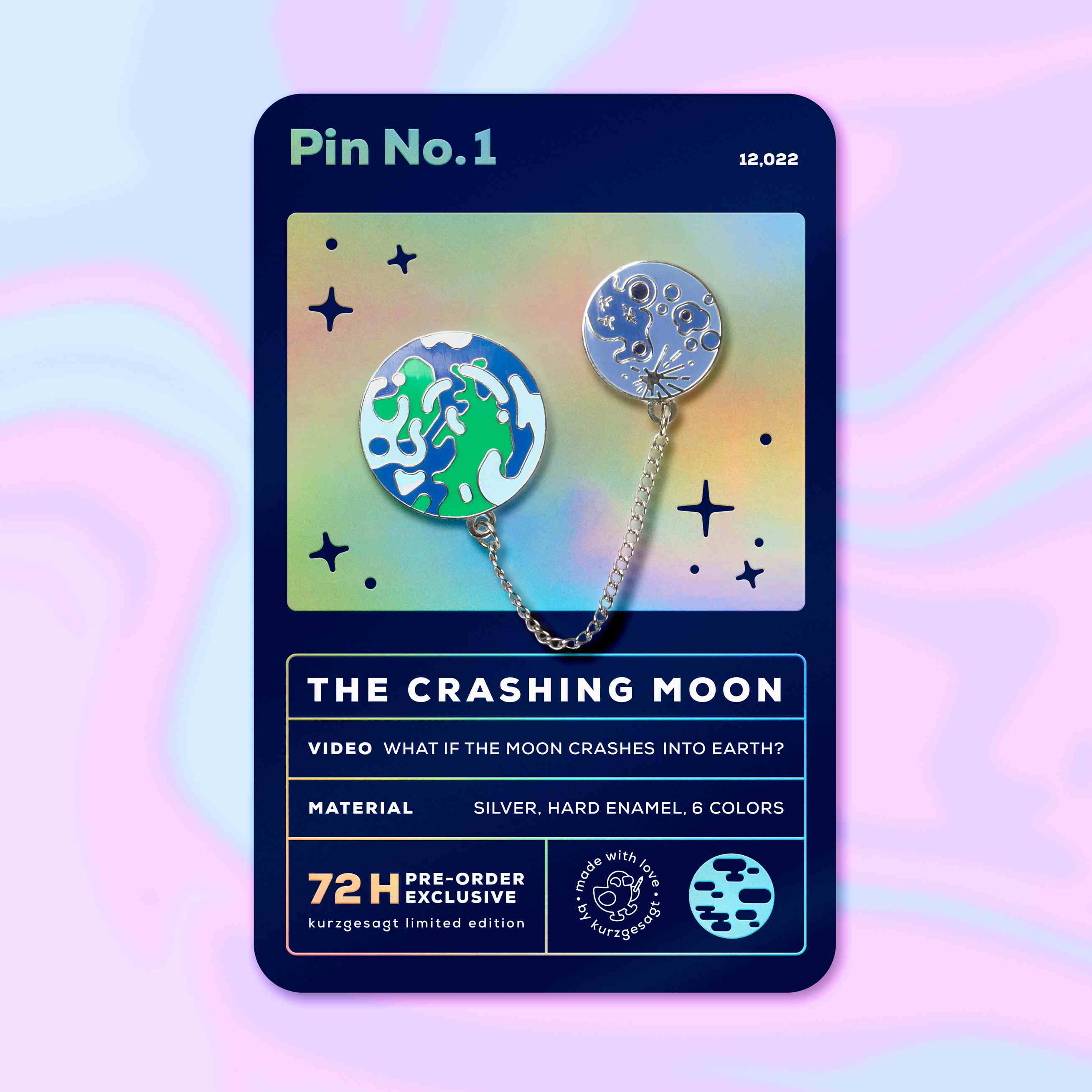 LIMITED EDITION Crashing Moon Enamel Pin