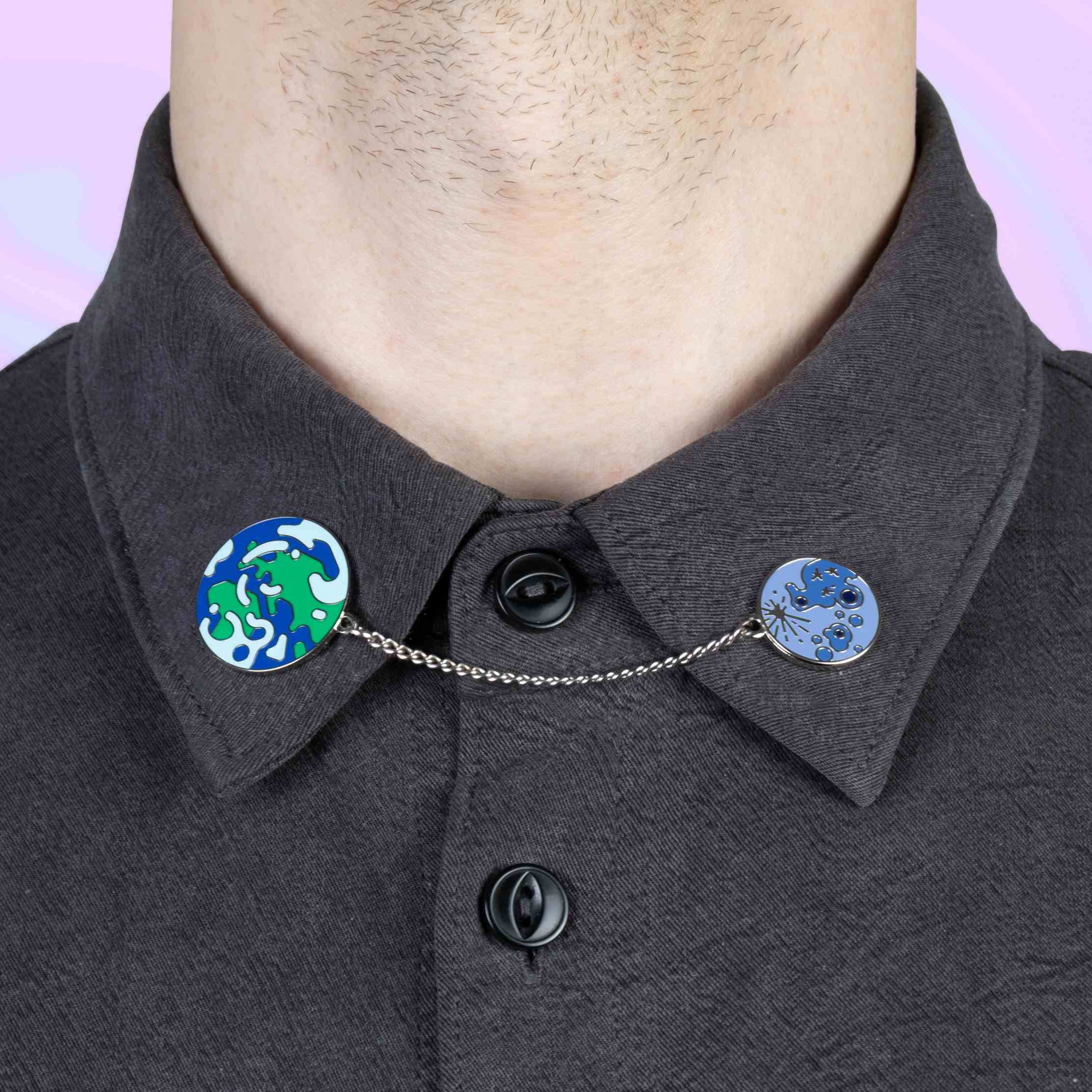 LIMITED EDITION Crashing Moon Enamel Pin - Image 3