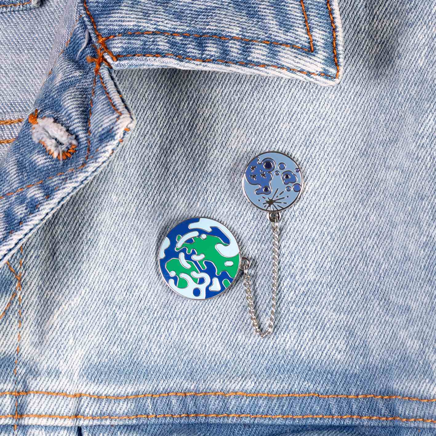 LIMITED EDITION Crashing Moon Enamel Pin - Image 4